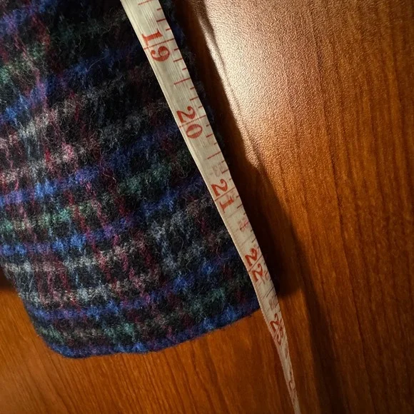 Talbots Mistletoe Plaid Shetland Wool Blazer Womens 12P Festive Eclectic Grandpa - Picture 10 of 11